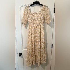 Yellow floral women’s dress